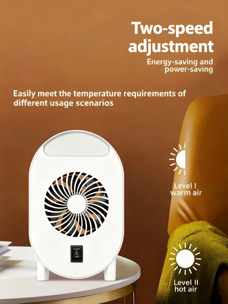 Electric Fan Heater For Room Winter 1200W Fast Heating Bathroom Living Room Office Desktop Portable PTC Ceramic Warm Air Blower