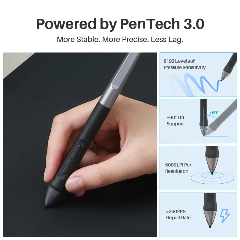 Huion Inspiroy 2 L 10.5x6.56 Inch Graphics Tablet Drawing H1061P PenTech3.0 Digital Stylus PW110 with Scroller 3 Group Keys