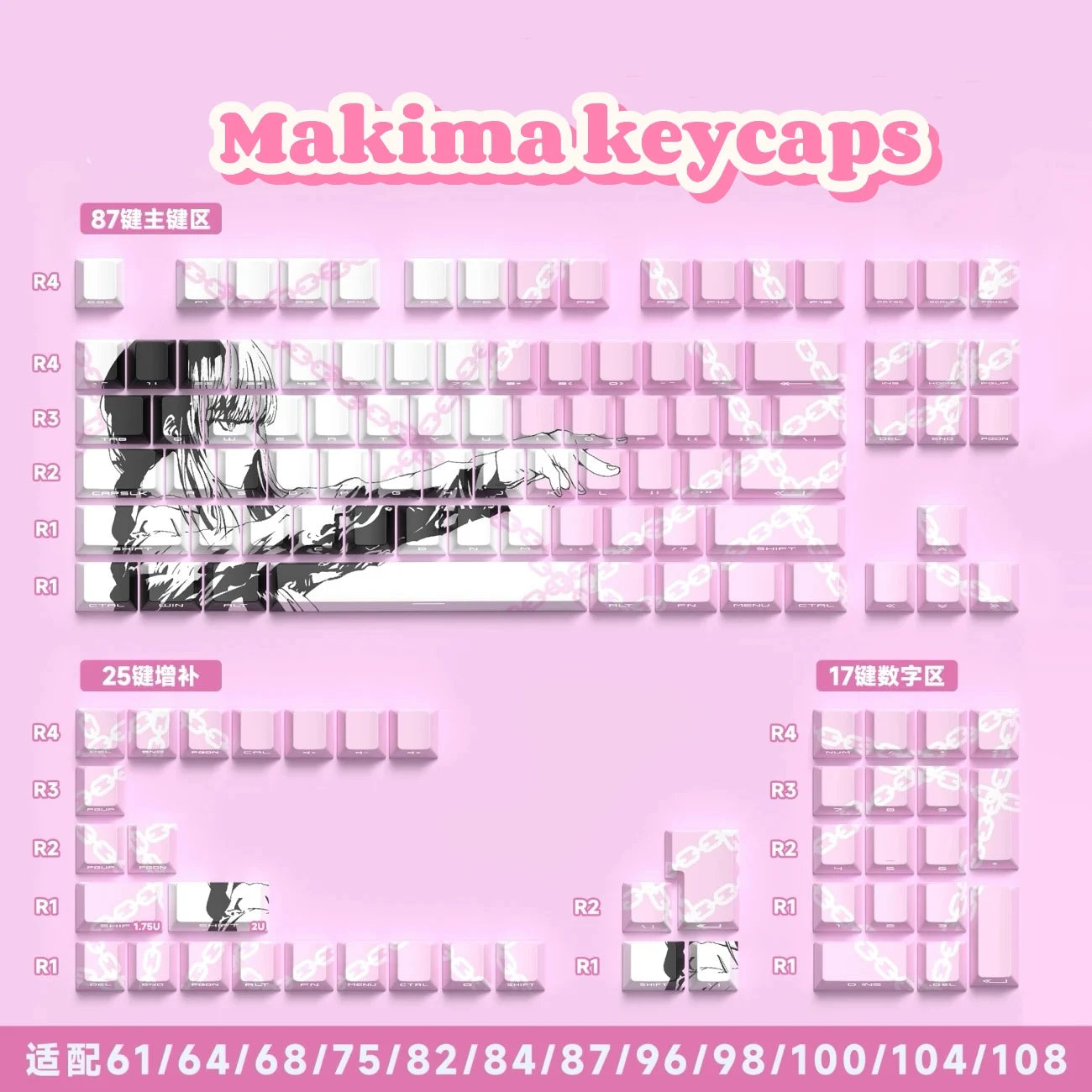 Makima Anime Keycaps - WinSupport Tech