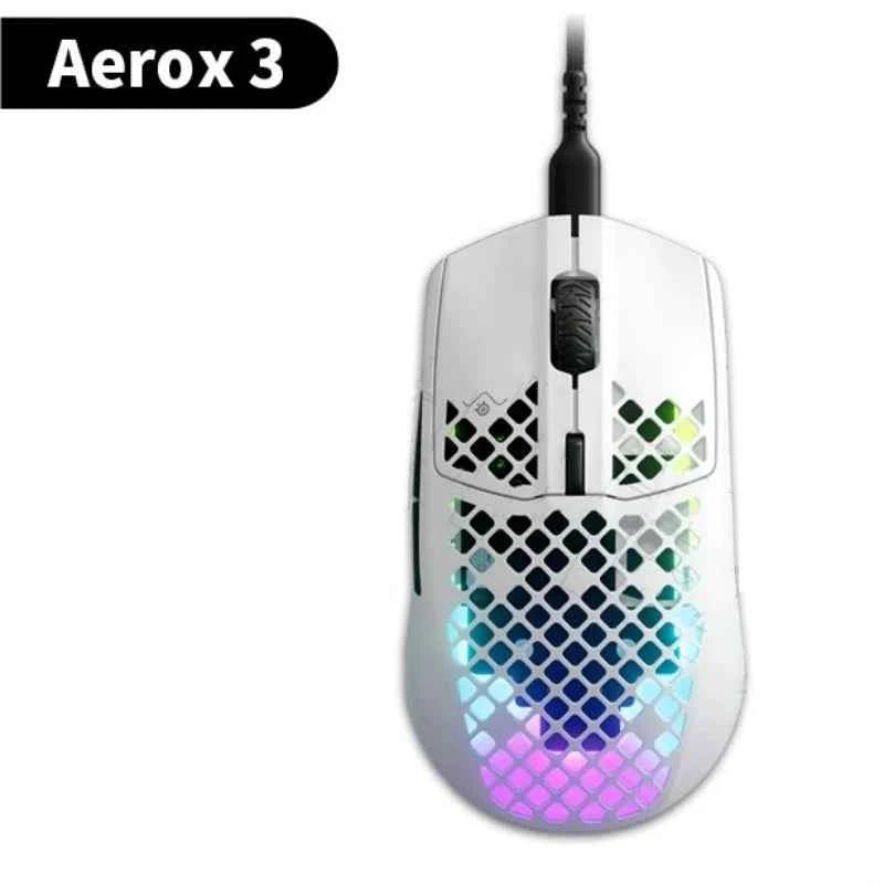 SteelSeries Aerox 3 Wired Gaming Mouse 8500 CPI TrueMove Core Optical Sensor Ultra-lightweight Water Resistant Design Game Mice