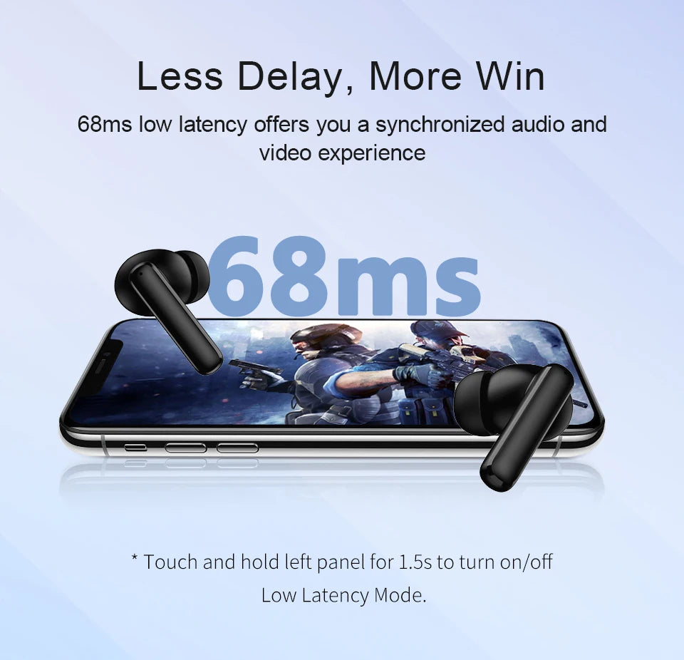 QCY T13 ANC Wireless Earphones Bluetooth 5.3 TWS ANC Noise Cancellation Headphone 4 Mics ENC Headset In-Ear Handfree Earbuds