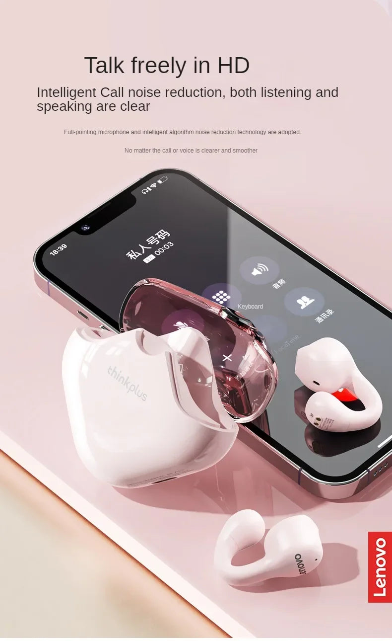 Lenovo XT61 Bluetooth 5.3 Earphones With Noise Reduction Earbuds Sports Gaming Touch Control Earhooks Waterproof HeadsetS