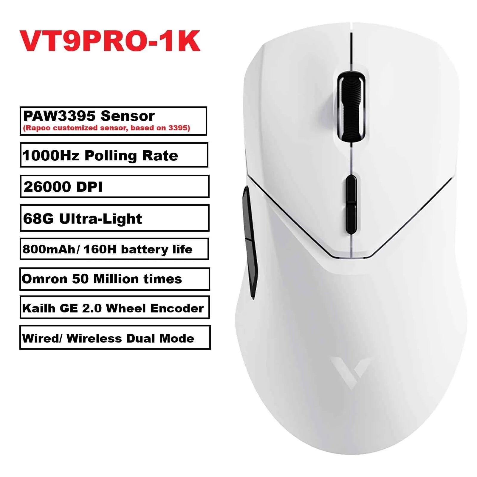 RAPOO VT9PRO Wireless Gaming Mouse