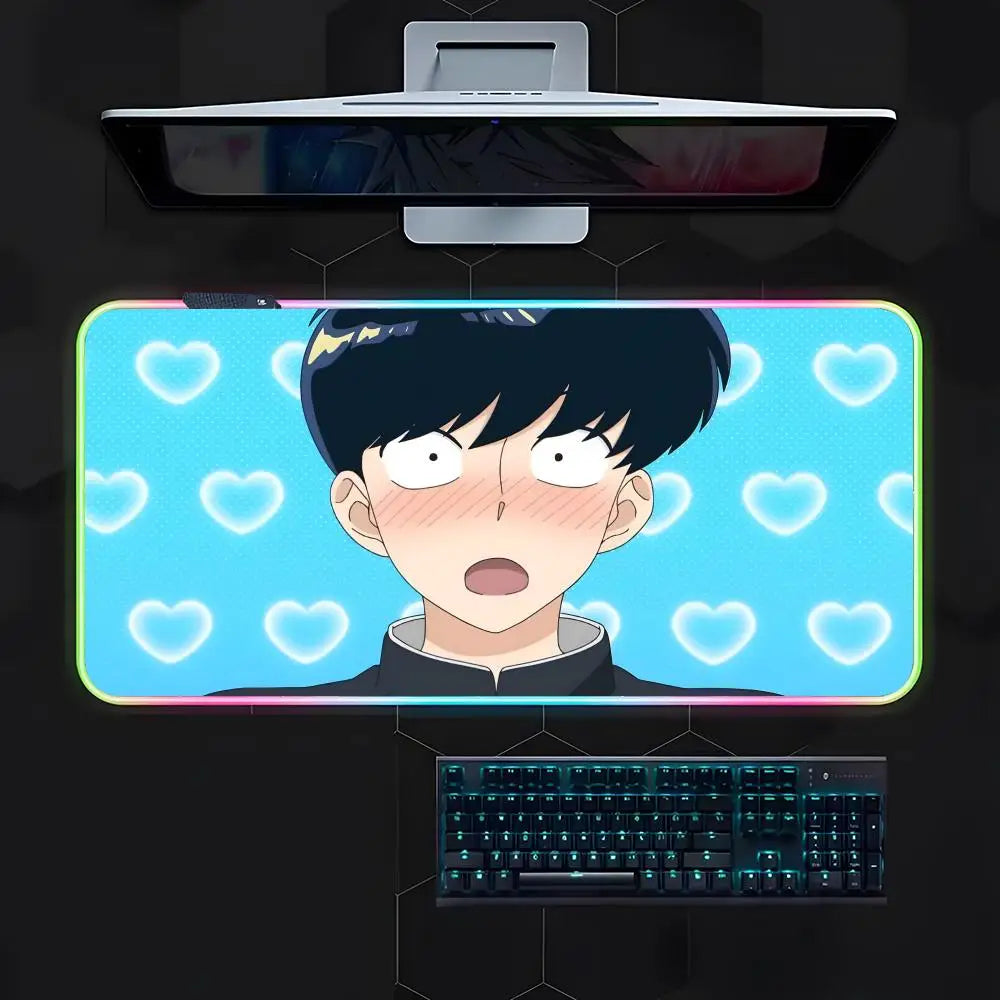 Go For It, Nakamura-kun Mouse Pad Gamer Luminescence Led Mouse Pad Gaming Table Rgb Deskmat Keyboard Pc Mousepad