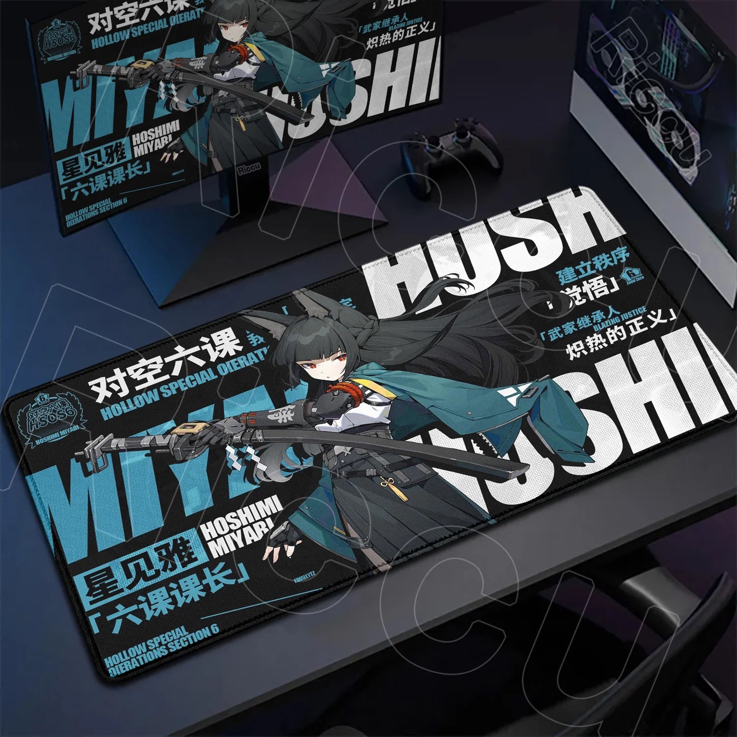 Hot Game Zenless Zone Zero New Mousepad 900x400mm Laptop Non-slip Keyboard Desk Pad XXL Anime Girl Hoshimi Miyabi Rubber Playmat