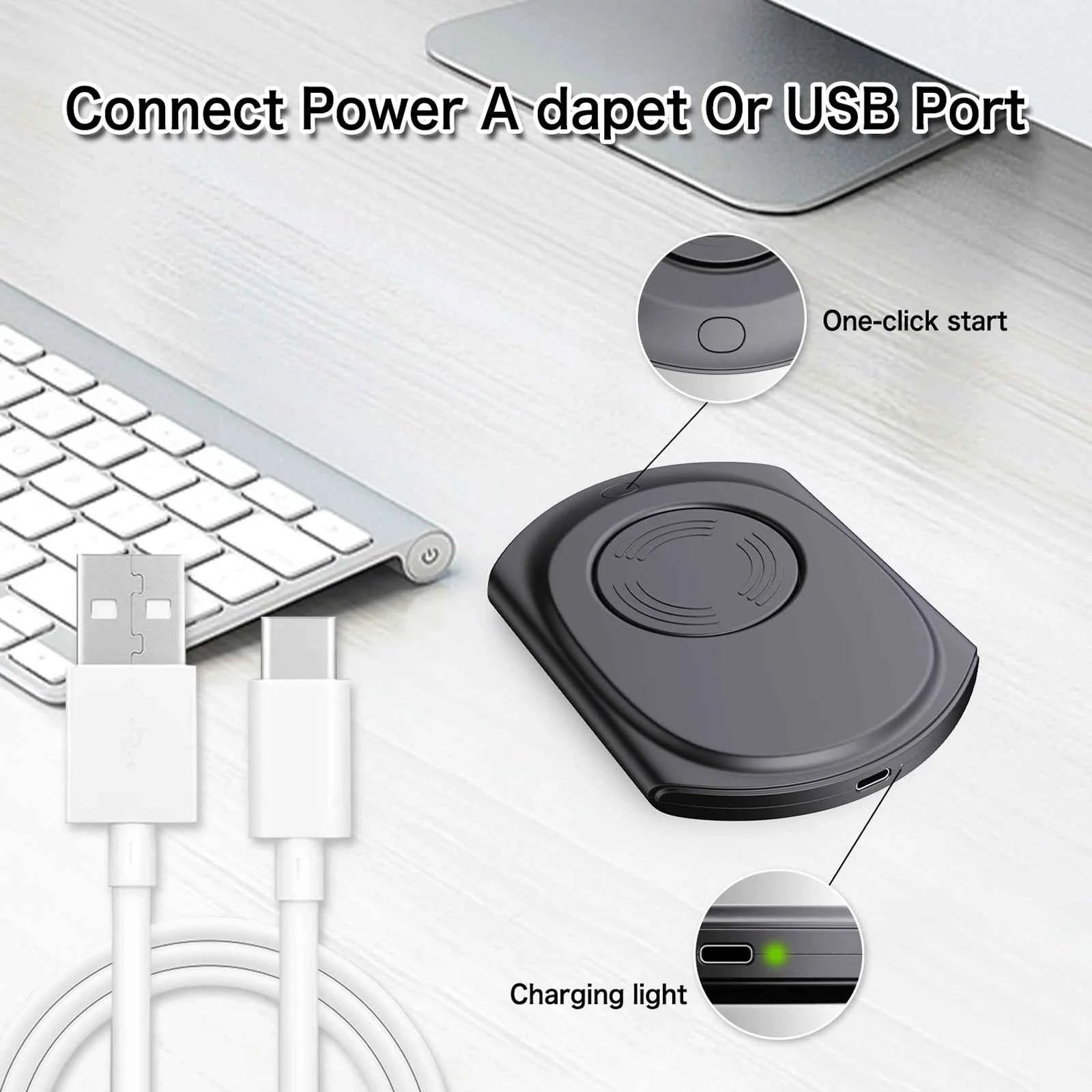 Mouse Jiggler, Ultra Slim, 20dB Noiseless, Undetectable Mouse Mover Simulates Realistic Movement, Driver Free Shaker