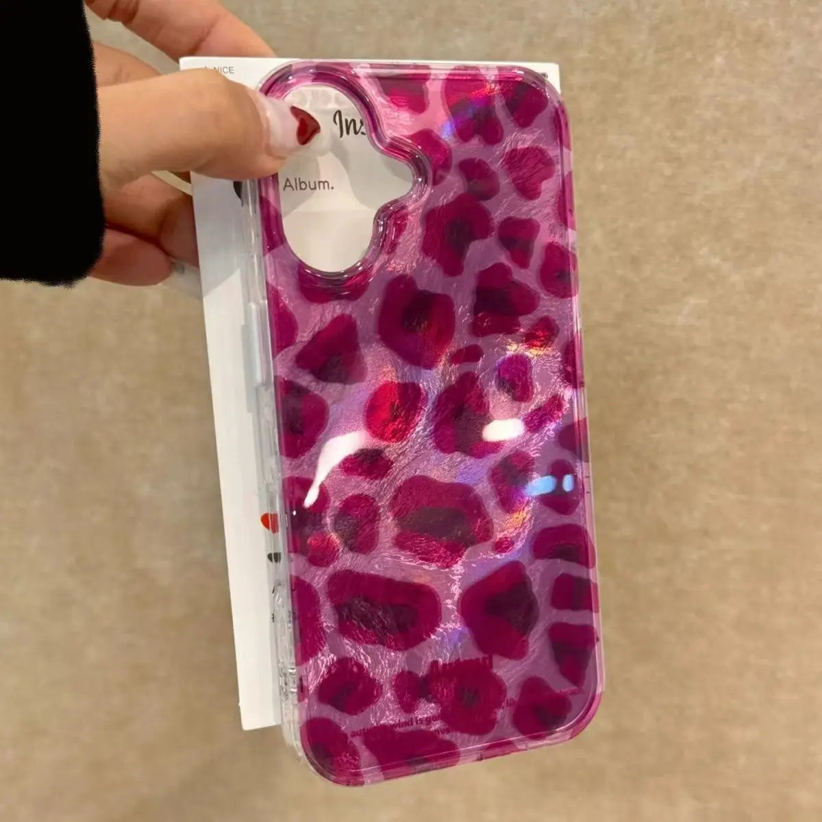 Purple Leopard Print Glacier Pattern Phone Case For iPhone 17 16 15 14 13 12 11 Pro Max XS XR 7 8 Plus 16e Shockproof Back Cover