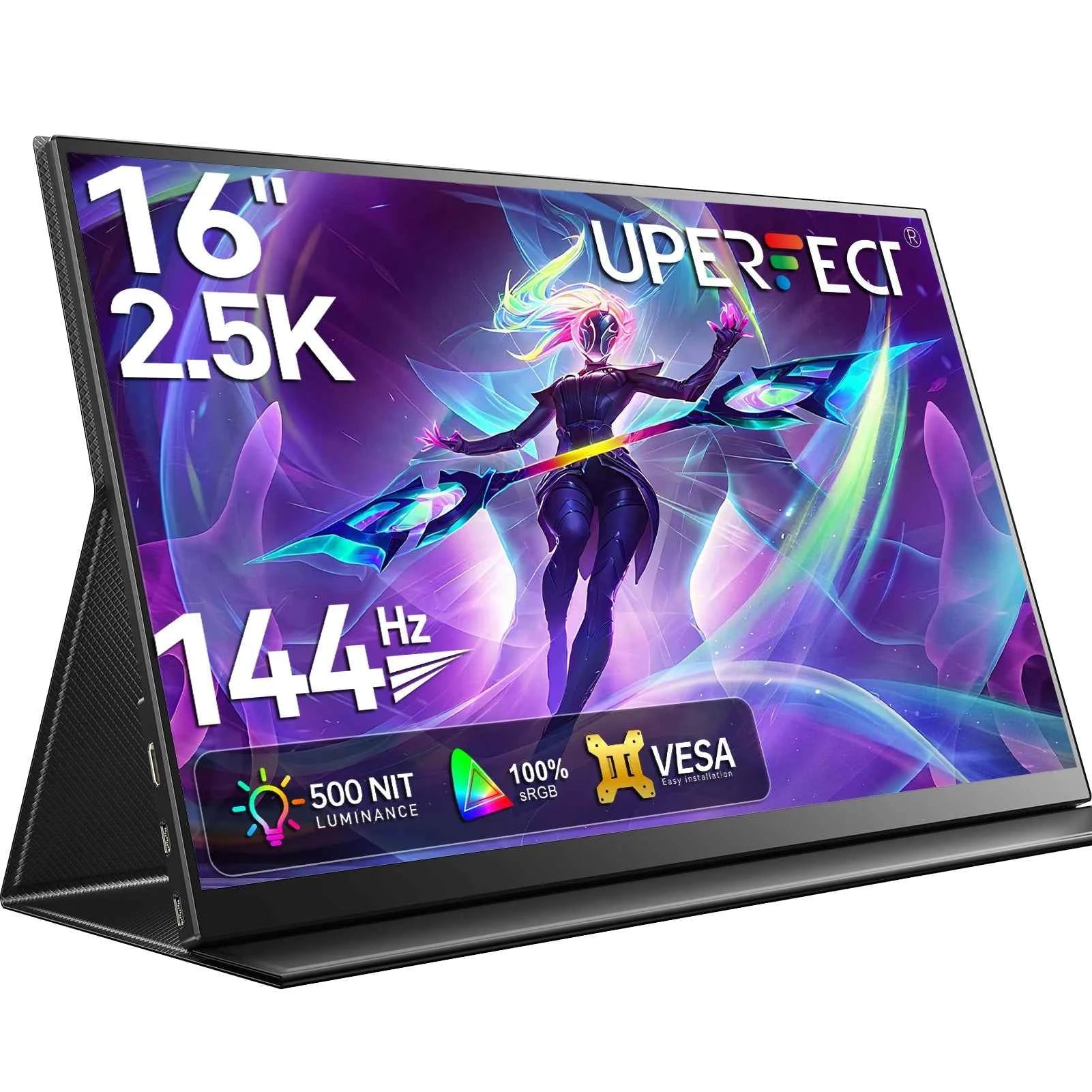 UPERFECT 2K 144Hz 450nits Portable Gaming Monitor 16