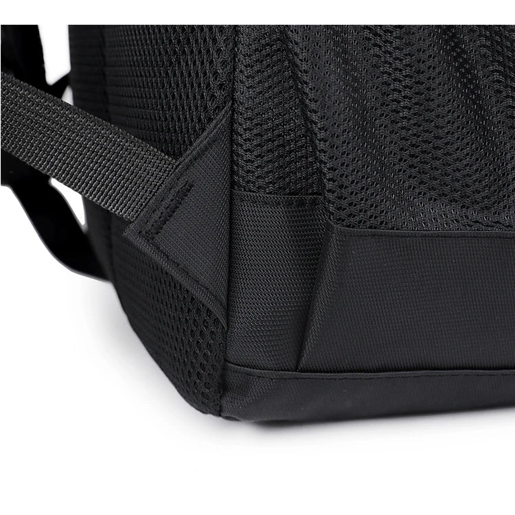 Men's large-capacity backpack, fashionable laptop bag, suitable for travel and business, equipped with secure zipper closure and
