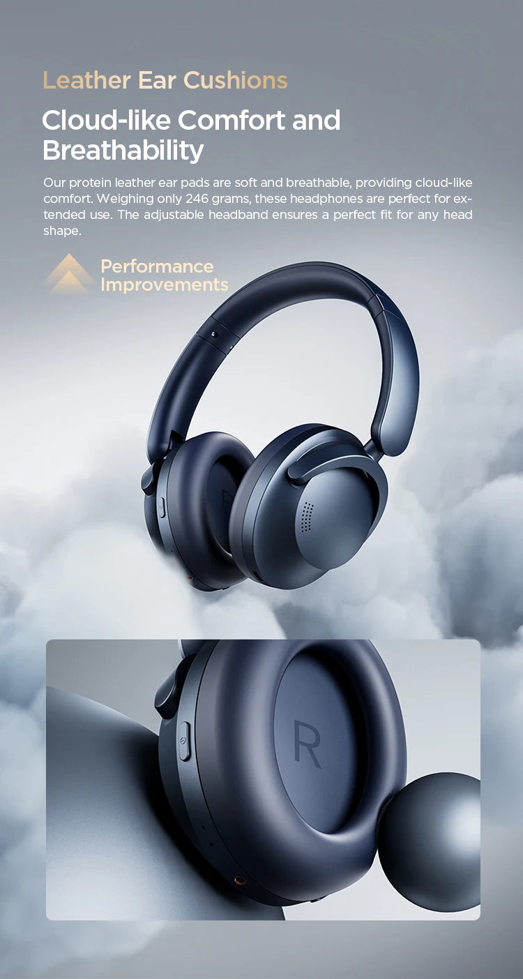 1MORE SonoFlow Pro Wireless Headphone 100H Playtime flash-sale Bluetooth Active Noise Cancelling  Hi-Res Audio Clear Call
