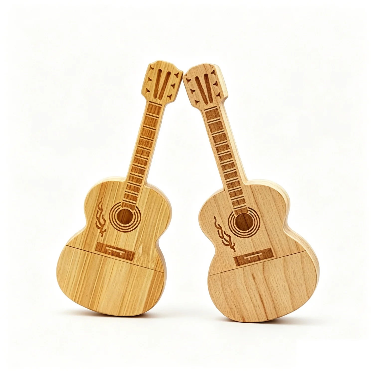 Natural Bamboo Guitar USB Flash Drive 4GB 8GB 16GB 32GB 64GB Creative Music Pen Drive Pendrive for Laptop PC Unique Gift