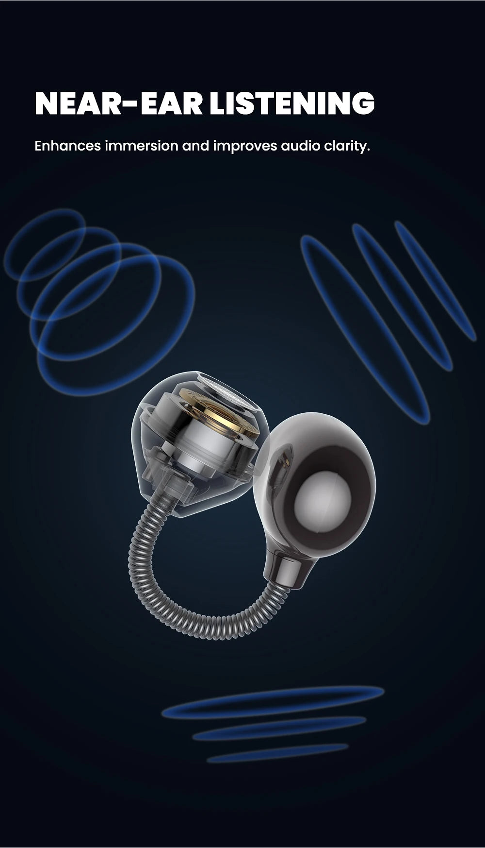 [AI Translator Earbuds] HTC NE67 Bluetooth V6.0 Earphones Portable Wireless headphones Comfort Earclip with a hanging chain