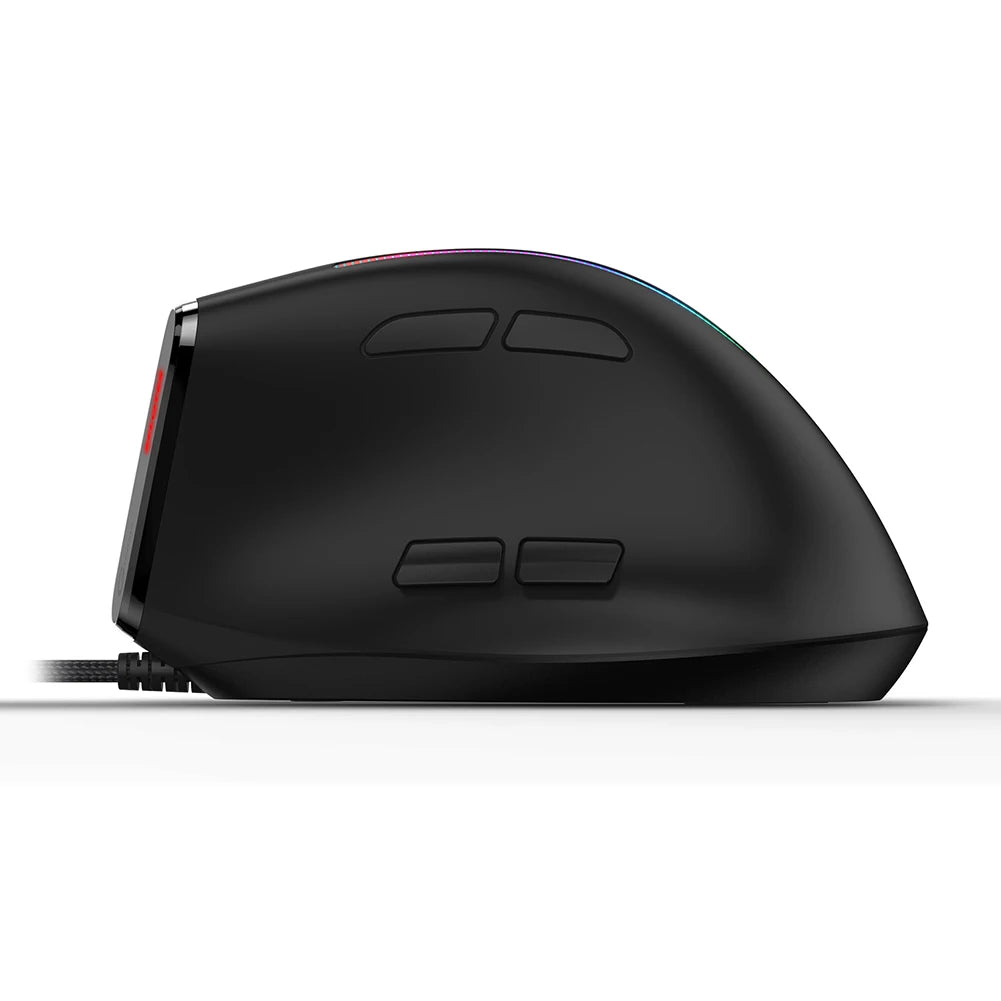 ZELOTES T-50 Ergonomic Wired Vertical RGB Mouse 12800 DPI Adjustable for PC Computer Gaming USB Wired Vertical Optical Mouse