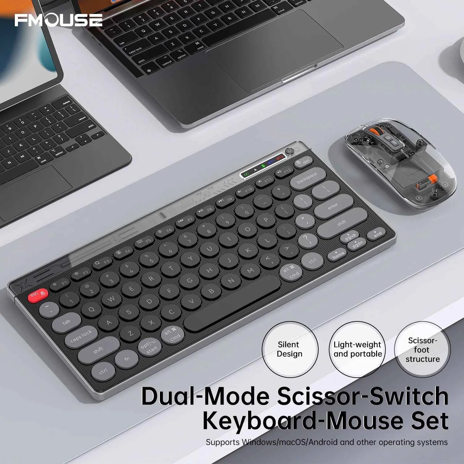 Bluetooth Wireless Keyboard Mouse Set Laptop Silent Button Charging Portable Mini Wireless Keyboard Office Typing