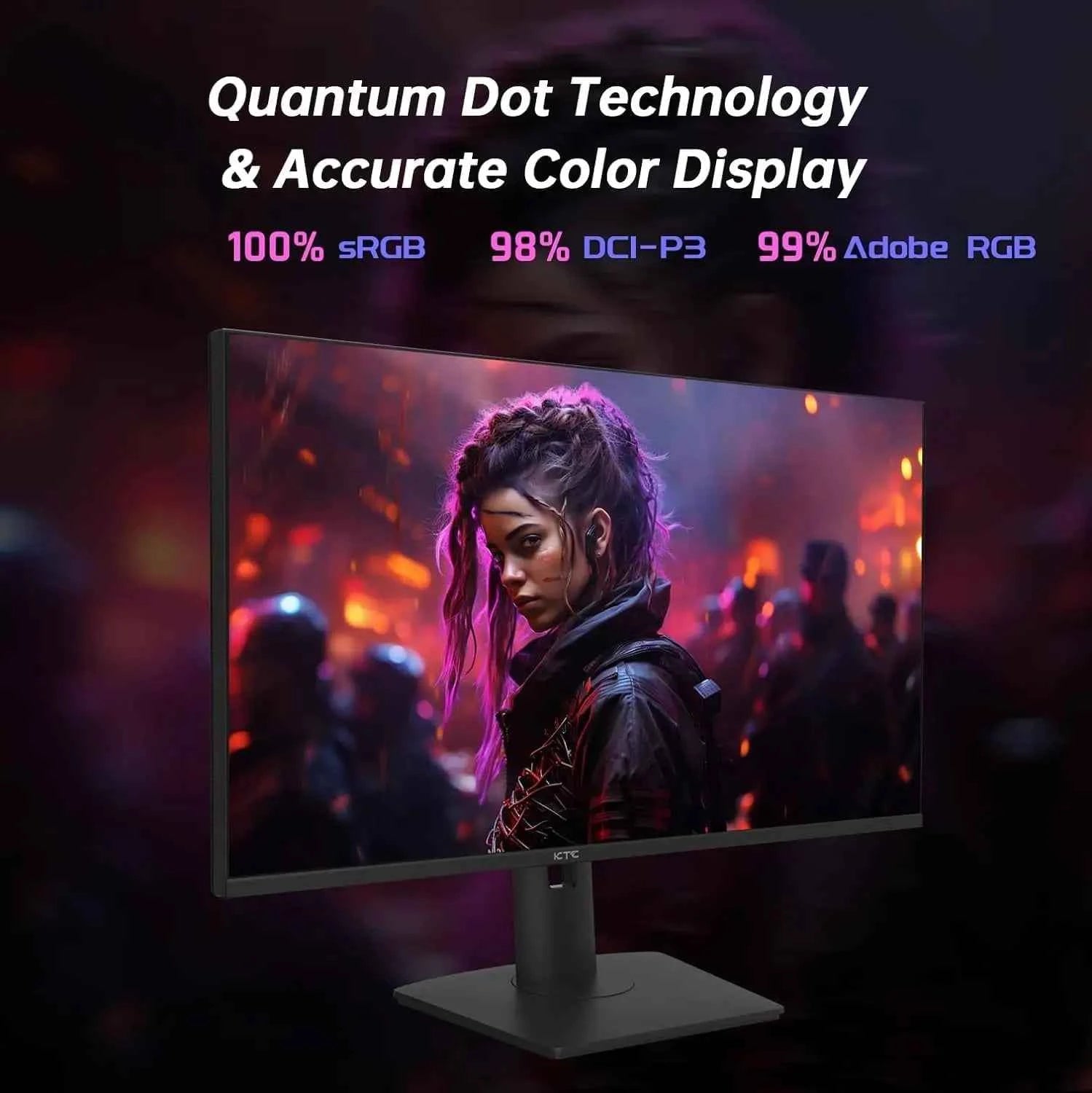 KTC 32 Inch 4K Mini LED Monitor, Fast IPS, HDR1000 144Hz 1ms MPRT Gaming Monitor,Type-C 45W