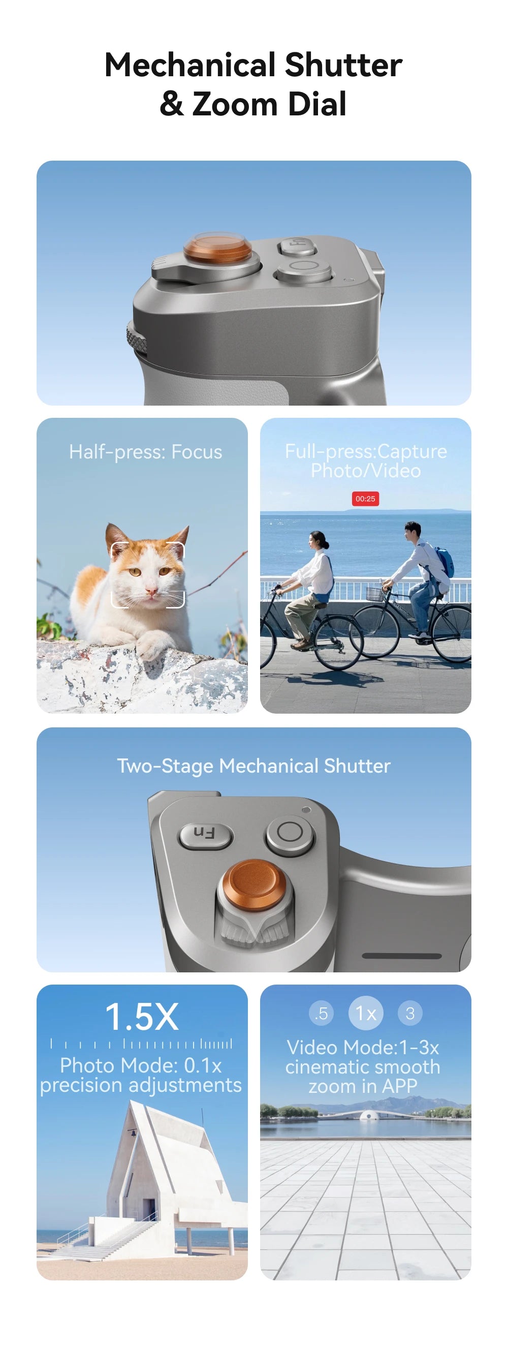TELESIN Magnetic Phone Camera Shoot Hand Grip 3200Mha Powerbank Wireless Charging Phone Holder Shooting Aid for Iphone Andriod