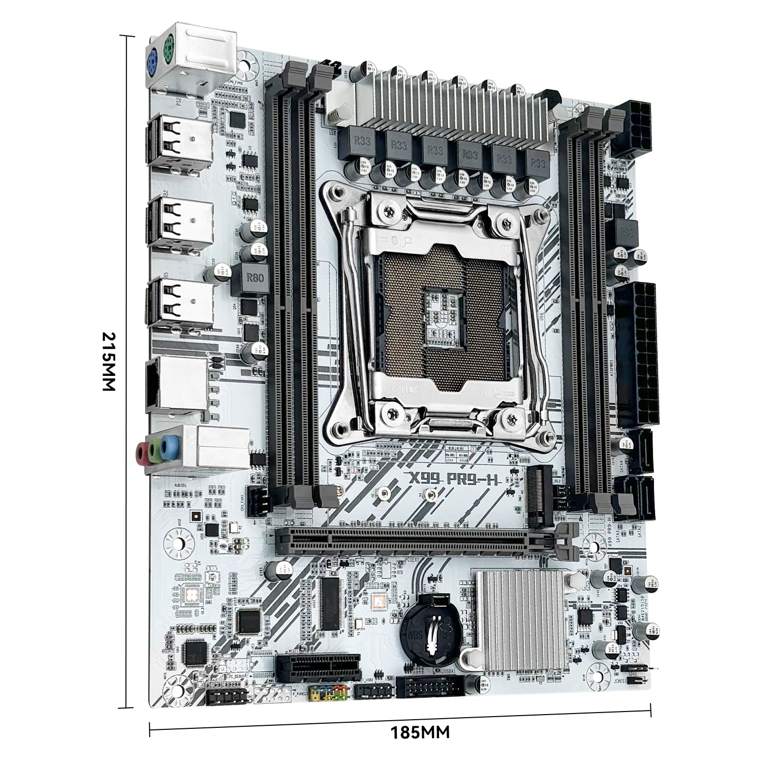 MACHINIST White X99 PR9-H Motherboard Combo Intel Xeon E5 2630 V4 LGA 2011-3 CPU DDR4 16GB RAM NVME M.2 Optional Kit Set