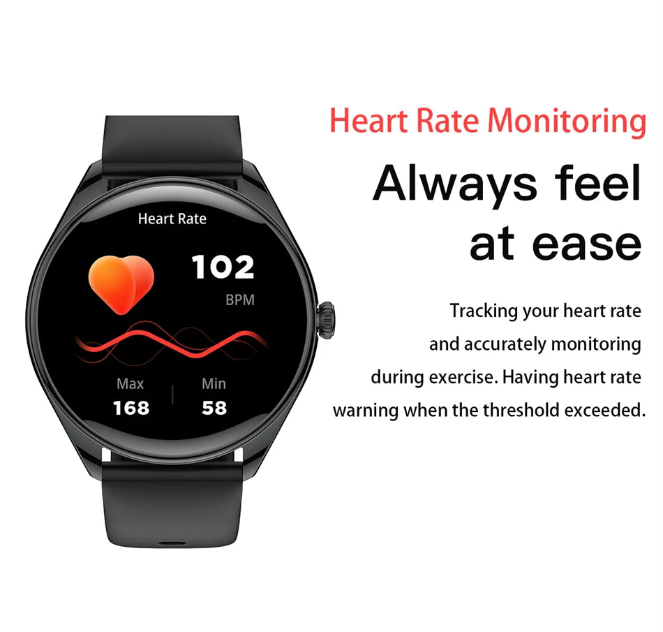 New Ultra Thin SmartWatch Men AMOLED 3D Screen Always Show Time Sports Fitness Waterproof Heart Rate Bluetooth Call Smartwatches