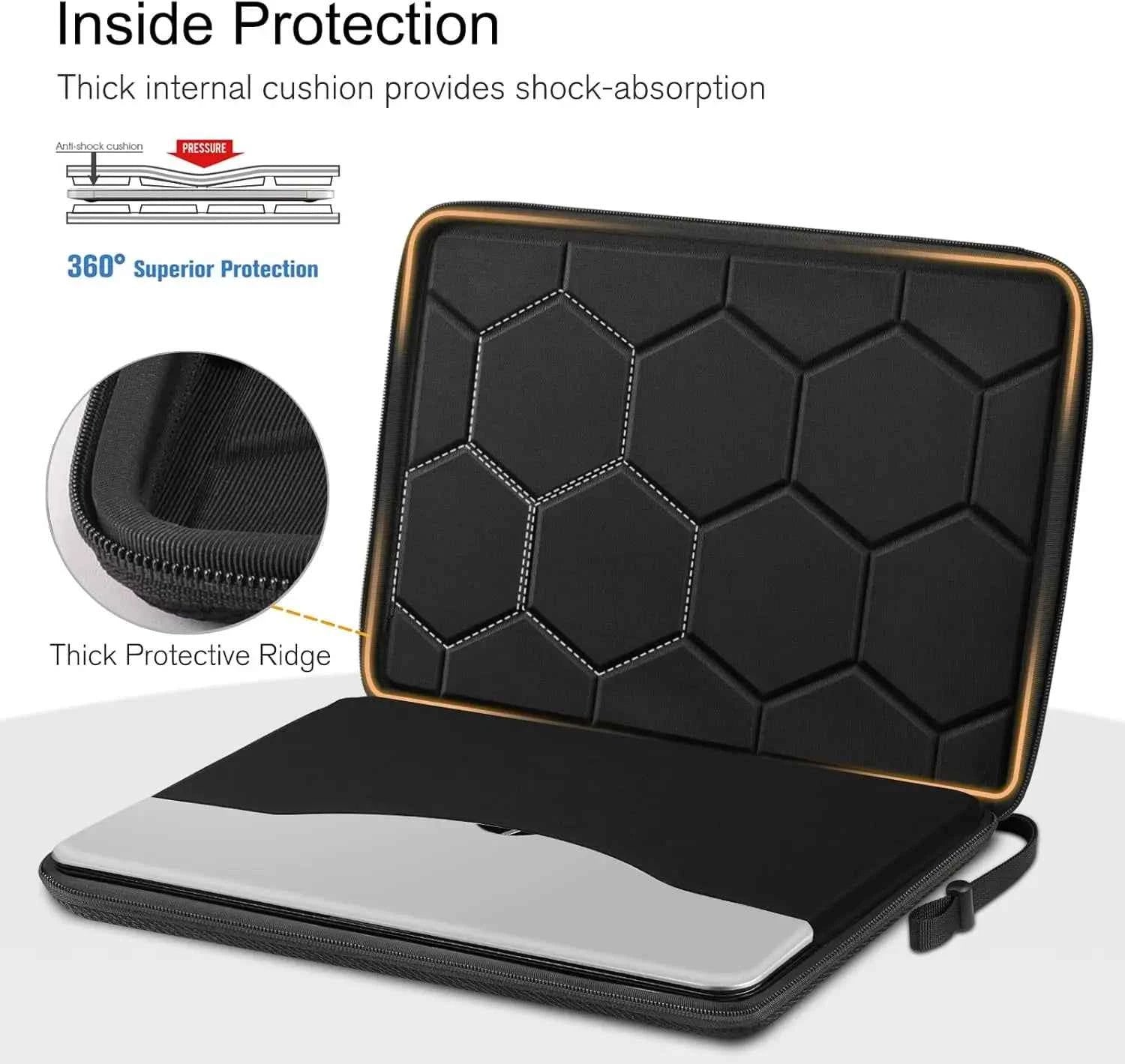 Hard EVA Laptop Sleeve Case 13 14 15.6 16 inch For MacBook Air/Pro Shockproof Computer Bag  With Lenovo, HP, ASUS, Dell Carrying
