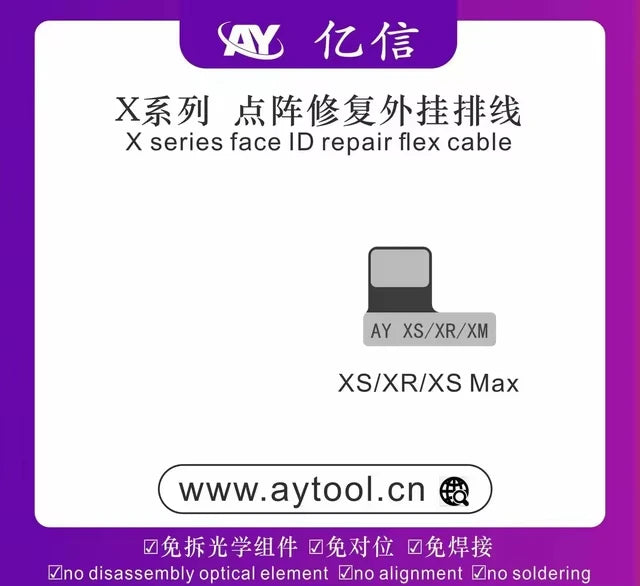 NEW AY A108 Tag Face id Flex Cable for IPhone X-11 12 13 14 15 ProMax Dot Matrix Repair No-alignment NO-soldering No-disassembly