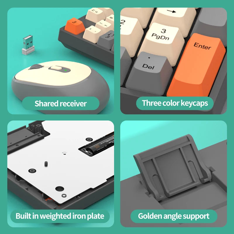 Shipadoo Wireless Keyboard and Mouse Combo Set Gaming Wireless Laptop Desktop Computer Office Accessories Free Wireless Mouse - WinSupport Tech