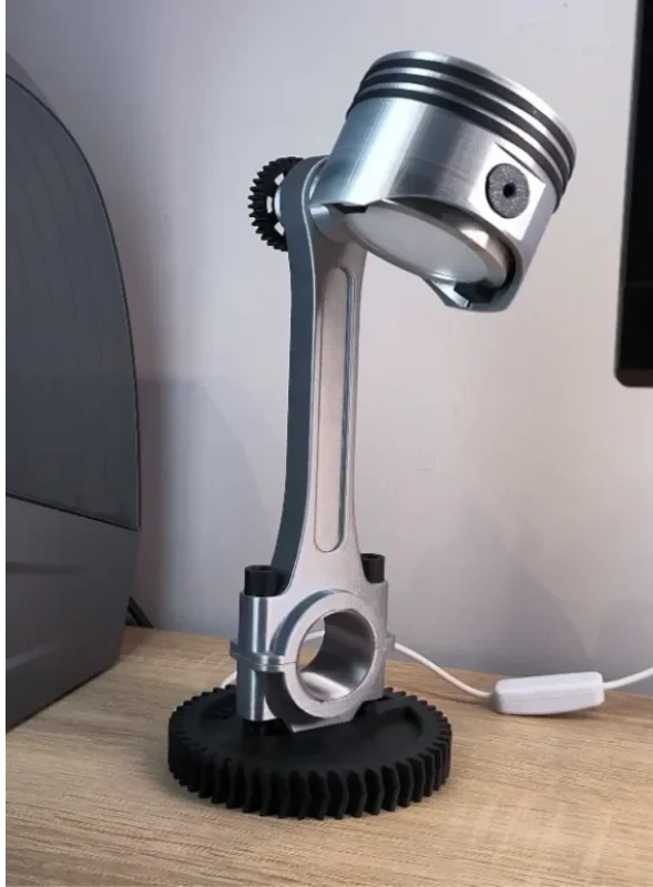 Automobile engine piston Desktop Ornament Dimmable Night Light Student Dormitory Reading Eye Protection Bedroom Desk Decorative