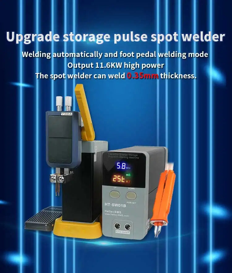 Heltec 21KW 36KW 42KW Capacitor Storage Battery Spot Welding Machine/Portable Small Spot Welder LED Display 0.5mm Thickness