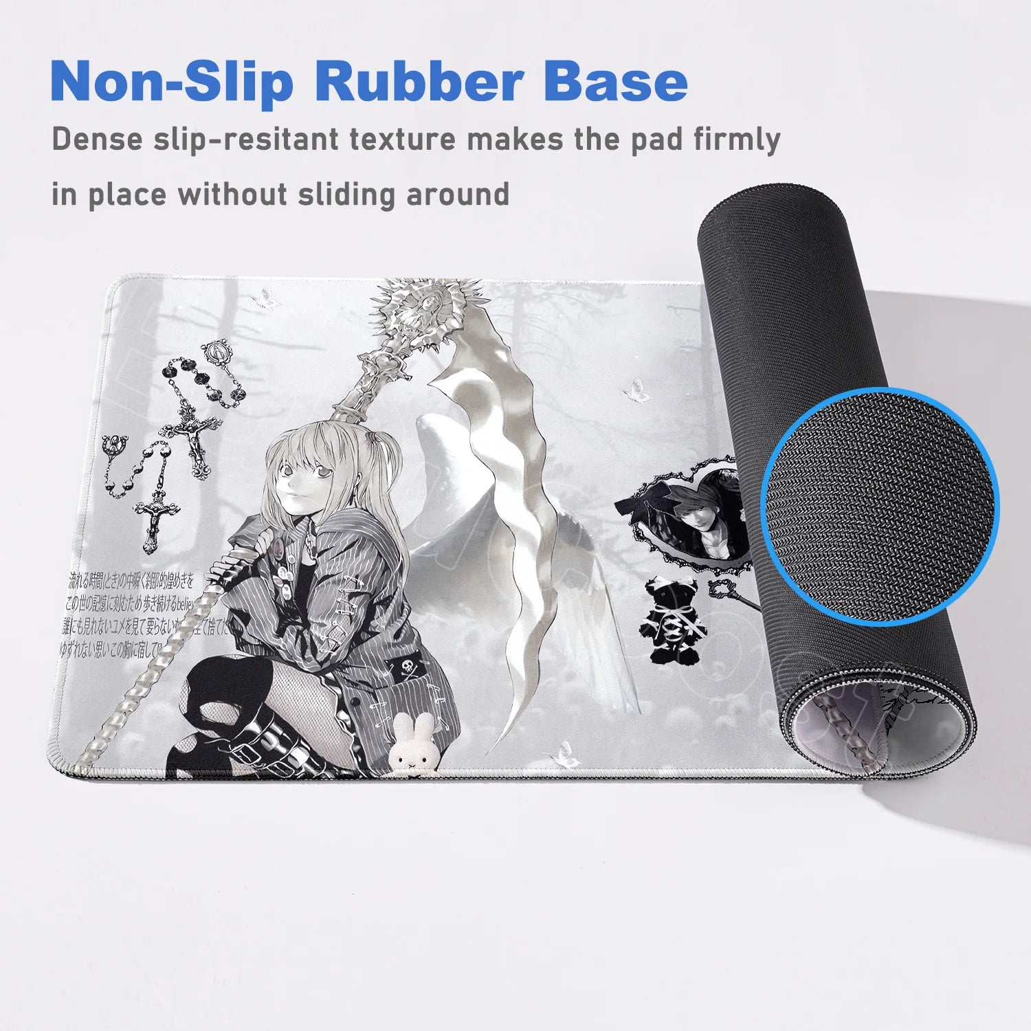 New Misa Amane Light Yagami Desk Mat Death Note Anime Mousepad Computer Gamers Lock Edge Mouse Pad Gaming E-sports Keyboard Pads