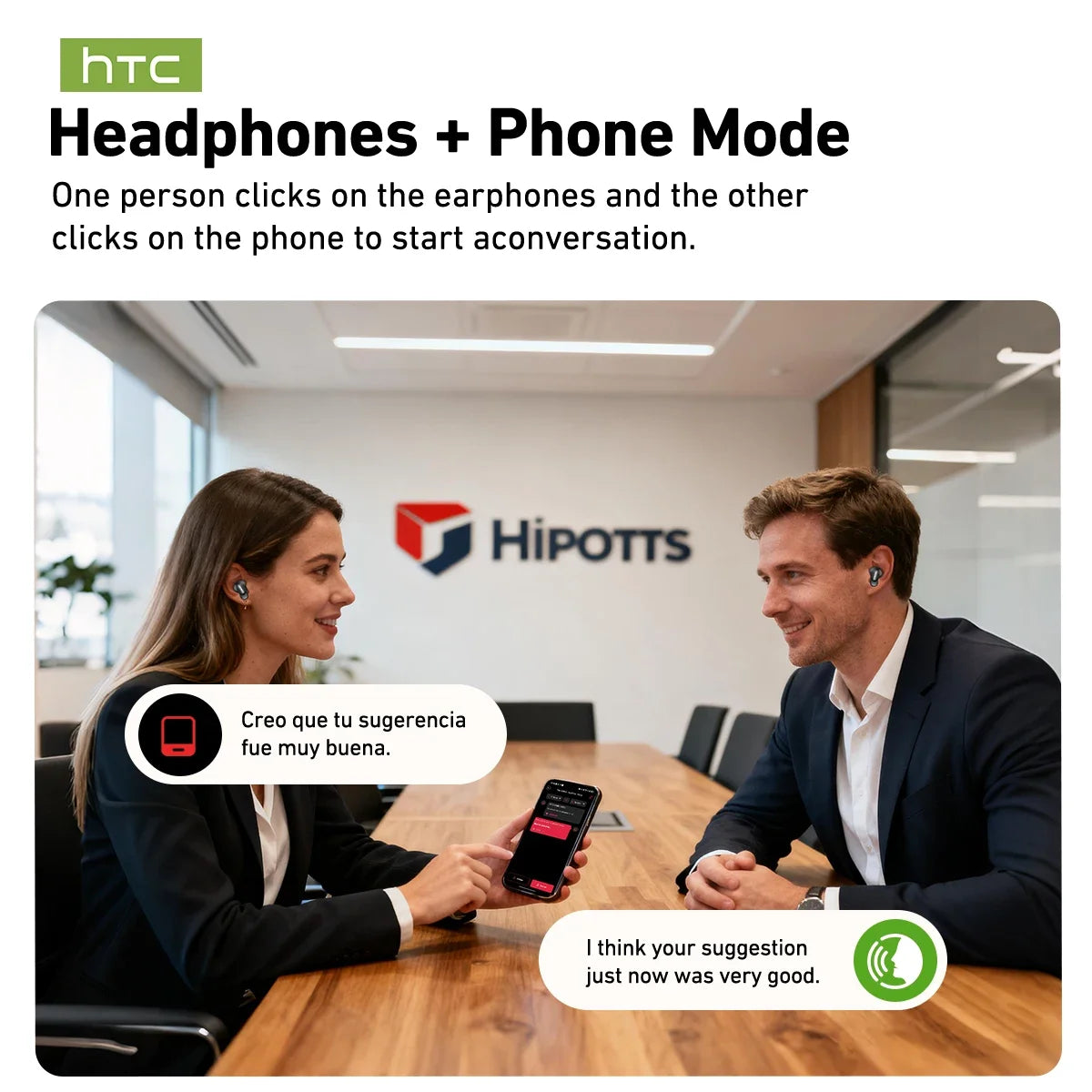 HTC NE79 TWS Wireless Bluetooth Earphones: AI Translator Earbuds Noise Cancellation Long Battery Life Premium Audio Headphones
