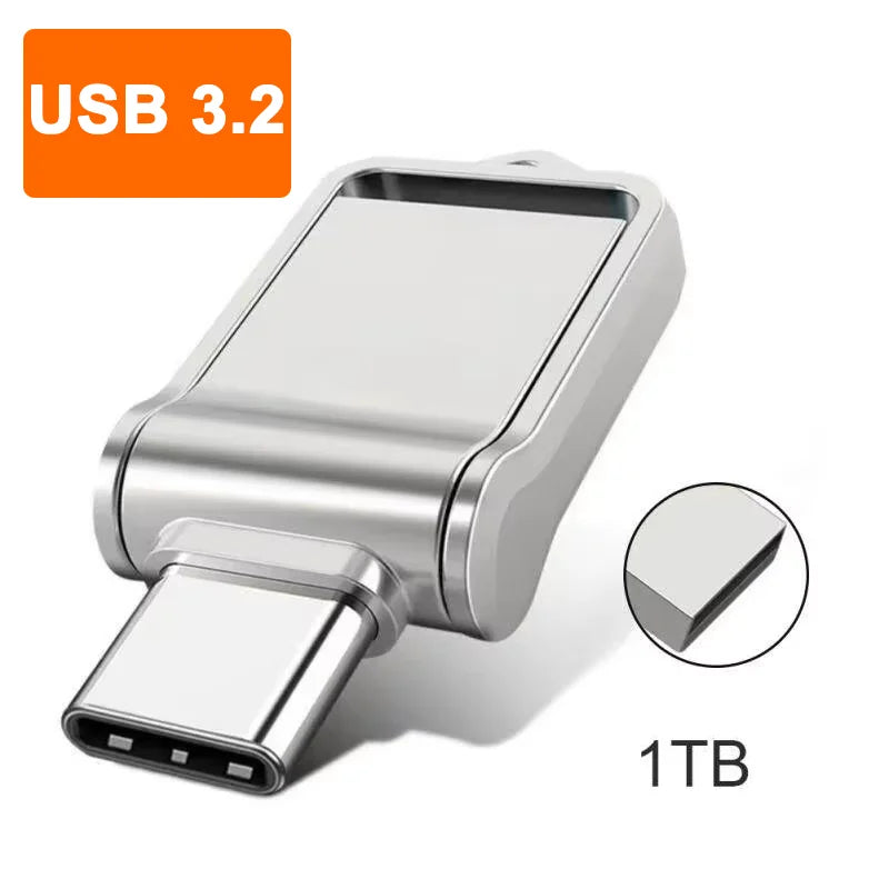 DIXSG Dual USB 3.0 + Type-C Flash Drive – High-Speed OTG Memory Stick