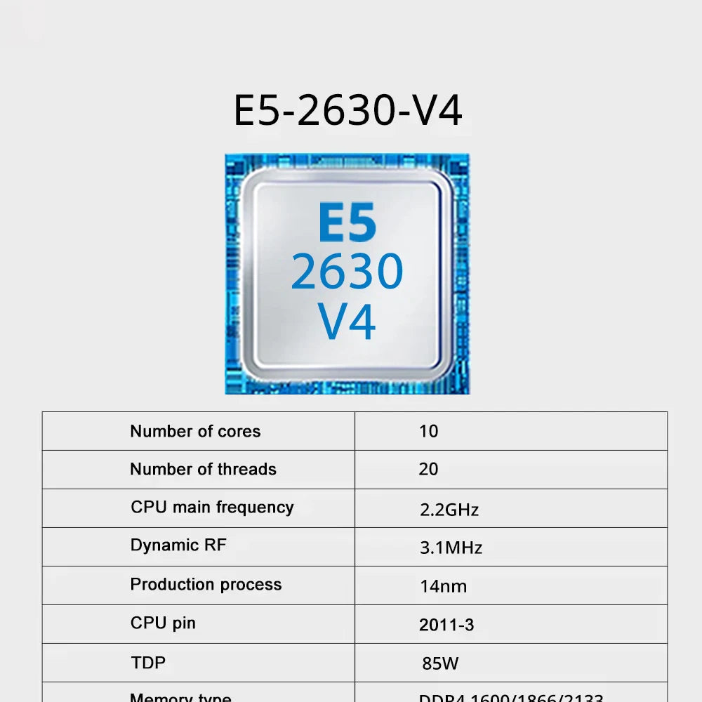 SOYO X99 Motherboard Set With LGA2011-3 Xeon E5 2630 V4 CPU DDR4 16GB (1*16GB)  2133MHz RAM NVME M.2 SATA Computer Accessories - WinSupport Tech
