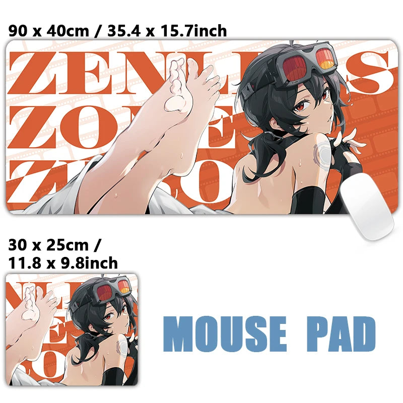 ZZZ Gaming Hoshimi Miyabi Ye Shunguang Mouse Pad Evelyn Ellen Zenless Zone Zero Keyboard Desk Mats XXL Anime Girls Mousepad