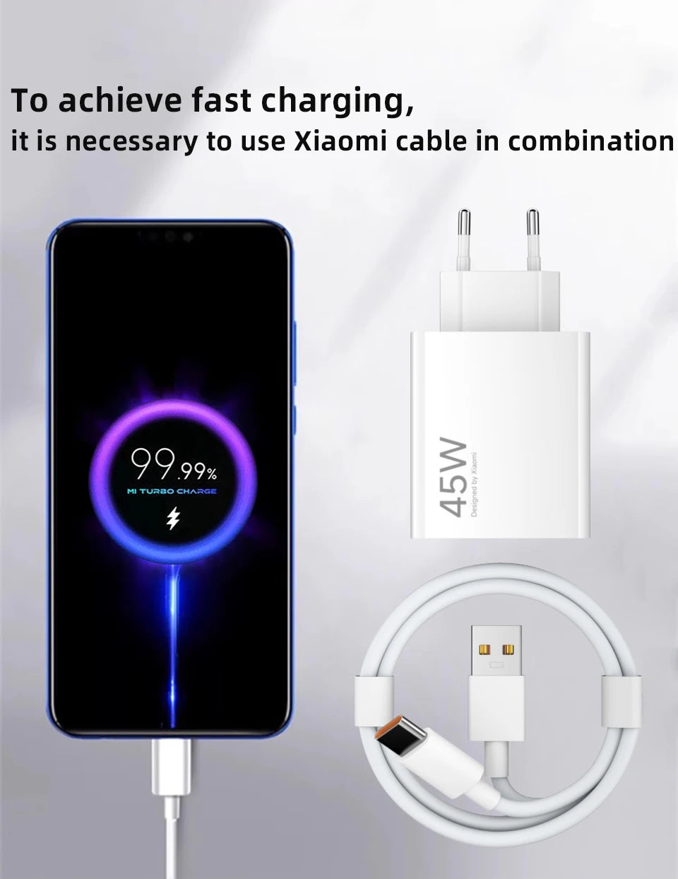 Original XIAOMI Charger 45W 33W Fast Turbo Charge Cable Usb C Travel Adapter Mi 11 10t Pro 10 11s Poco M7 X7 X5 X3 Redmi Note 15