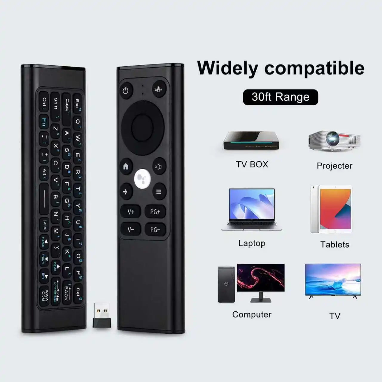 IPazzPort Mini 2.4G/BT Remote Wireless Air Mouse Keyboard