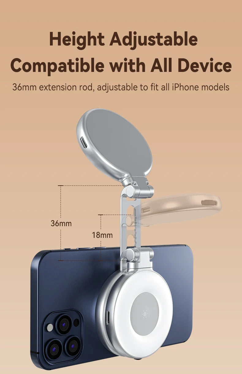 TELESIN Magnetic Phone Camera Hand Grip Universal Smart Phone Holder with Remote Control for iPhone & Android Bluetooth Shooting Aid
