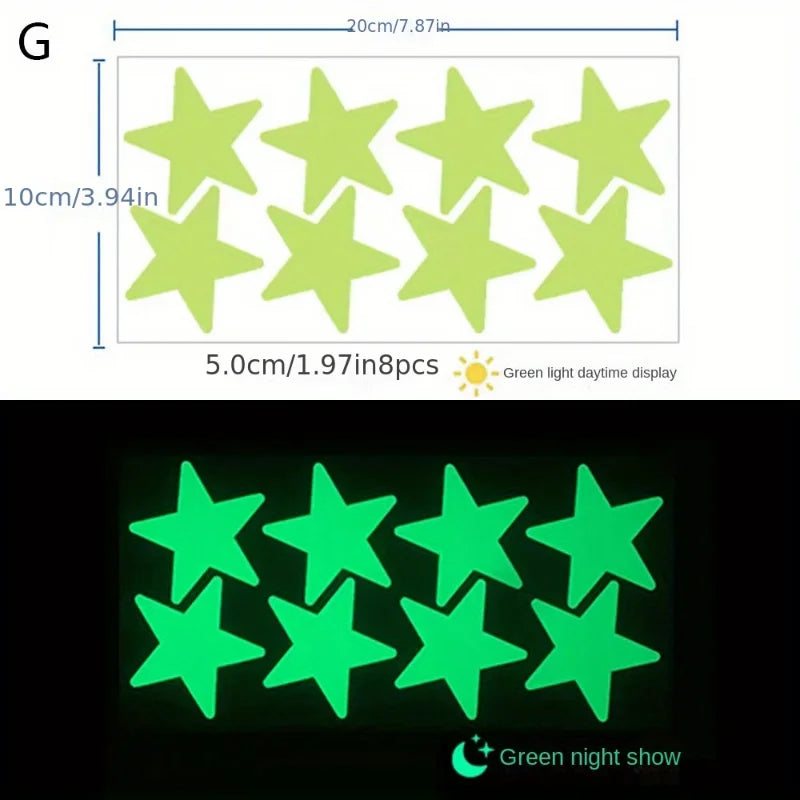 Glow in The Dark Wall Stickerst Adhesive Dots Luminous Ceiling Decals for Kids Bedroom Halloween Home Decoration