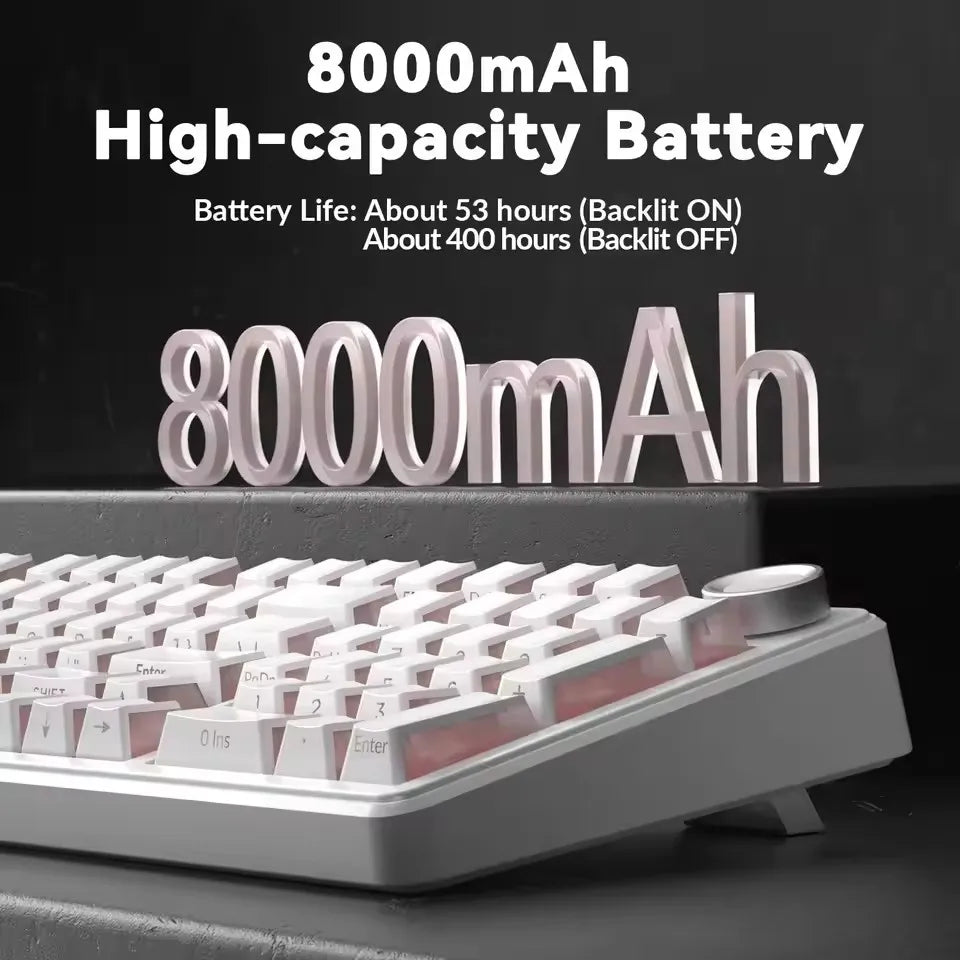 AULA F99 Pro Silent Mechanical Keyboard 2.4G Wireless PBT Keycap Hot-Swappable RGB Backlit Translucent Sided Engraved Keyboard
