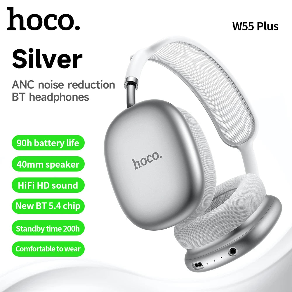 HOCO W55 Plus ANC Noise Reduction Over-ear Bluetooth 5.4 Headphones