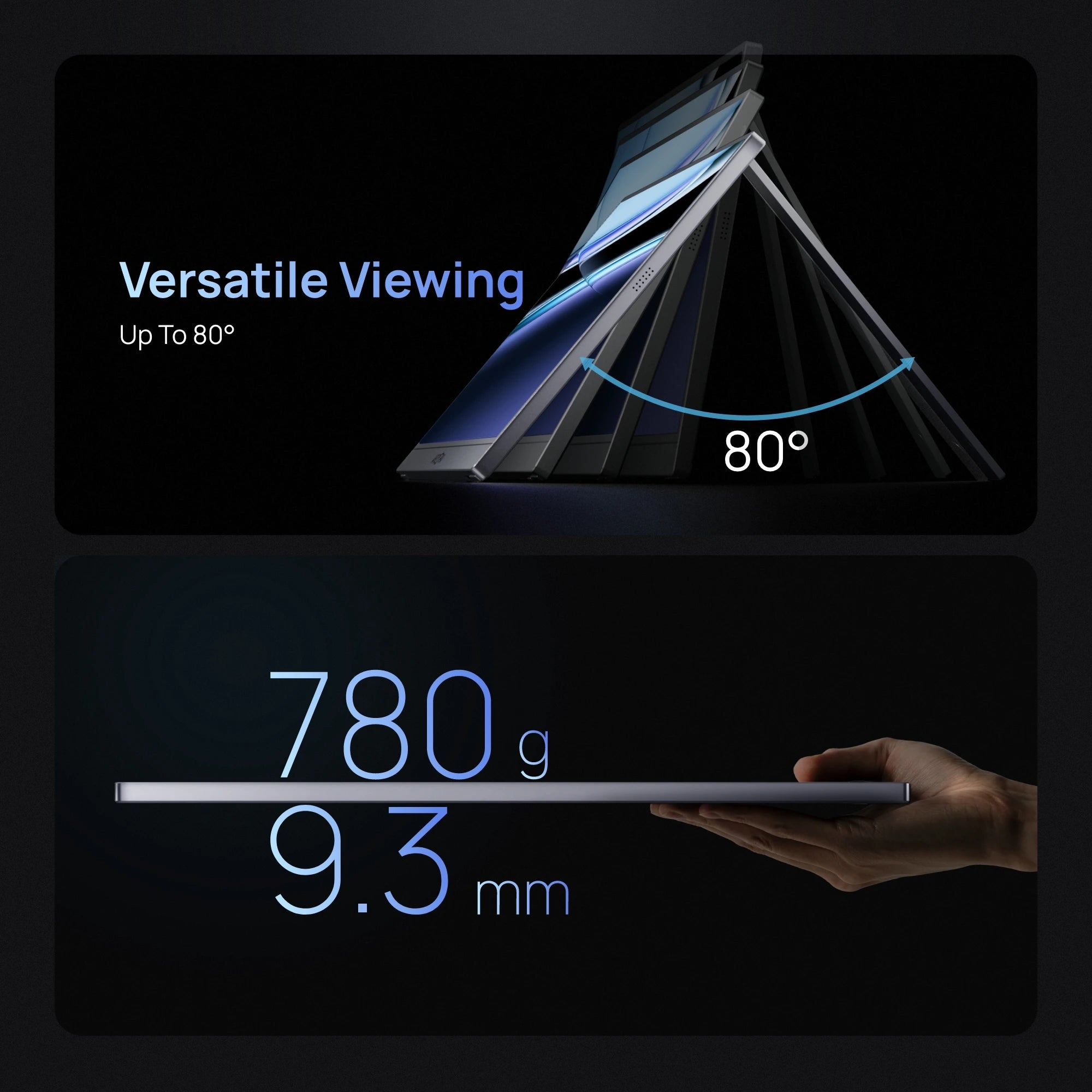 ARZOPA 16.1inch 2.5K 180Hz 100%sRGB Portable Gaming Monitor HDR10 External Second Display Screen Z3FC Grey with Bag