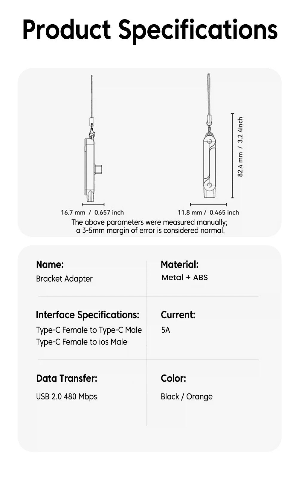 240W 2 in 1 Portable Foldable Phone Stand Fast Charging OTG Type-C Male to USB-C Female Converter For iphone17 16 Samsung