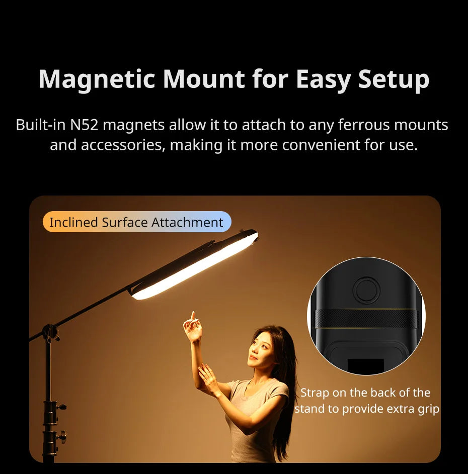Ulanzi UA12 12W Inflatable TPU Air Tube Light 2700K-6500K Bi-Color Portable Pocket Light Stick Magnetic Mount for Livestreaming