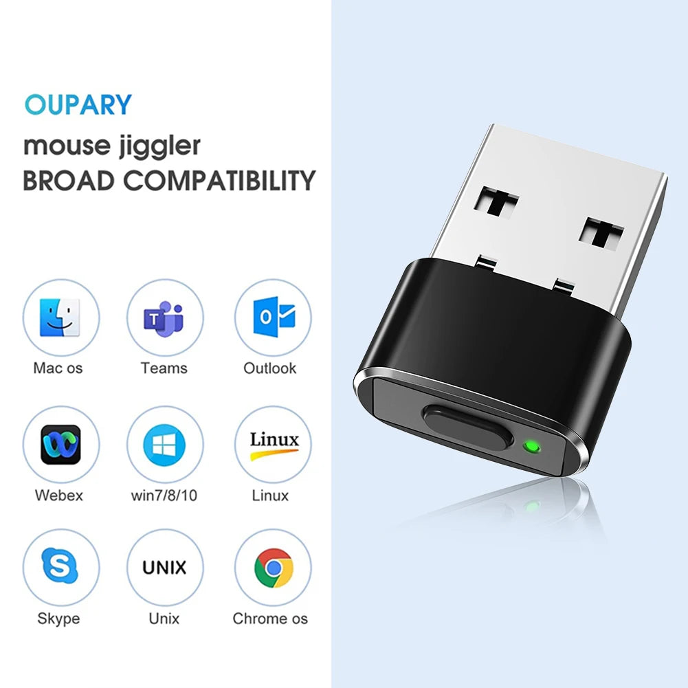 Mini Mouse Mover Jiggler with ON/Off Button, Automatically Move Cursor