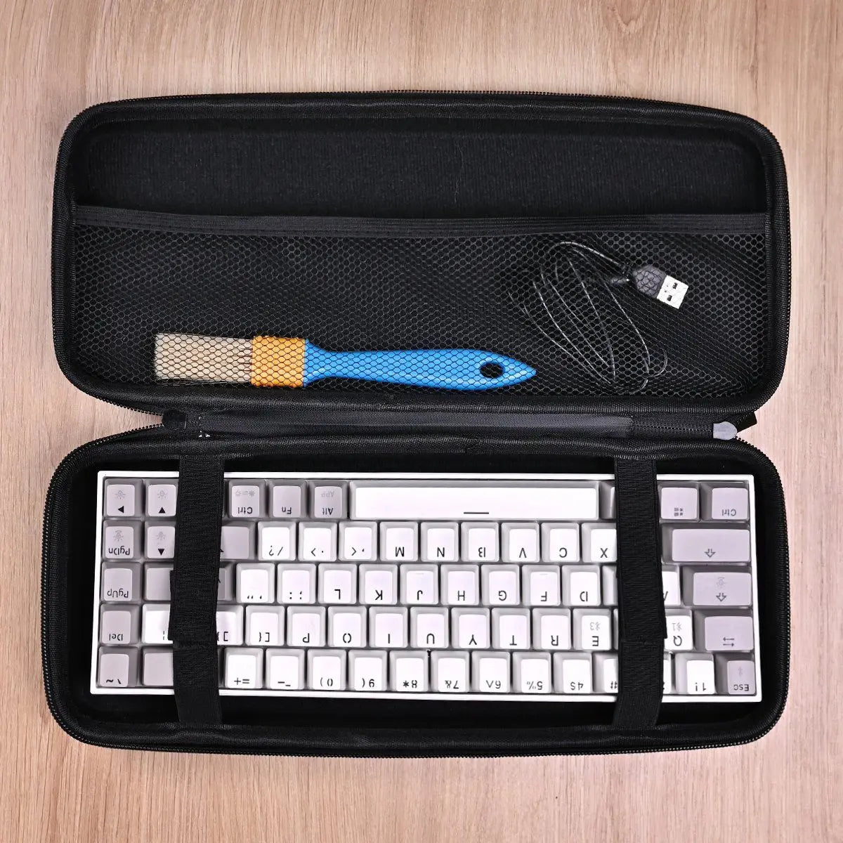 Dustproof Water-Resistant Mechanical Keyboard Case Storage Bag - EVA Hard Shell Fits 61/68/75%/TKL/98%/Full-Size Keyboards