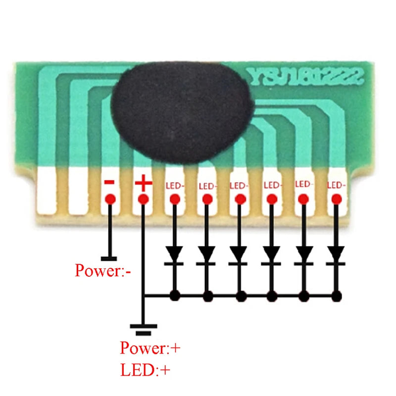 10 Pcs/lot DIY 6-LED LEDs 3-4.5V Flash Chip COB LED Driver Cycle Flashing Control Board Module IC Electronic