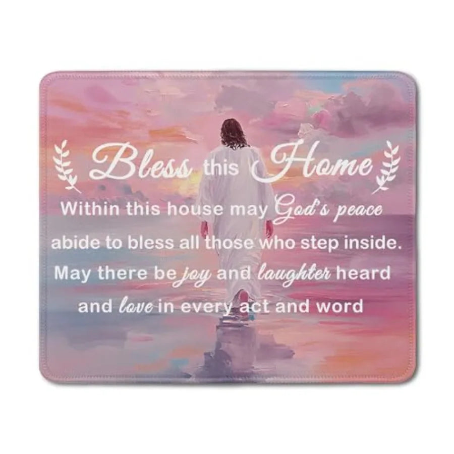 Watercolor Forest Christian Mouse Pad, Psalm 46:1Bible Verse Mouse Pads Mousepad for Desk Home Office Dorm Computers Laptop, Re