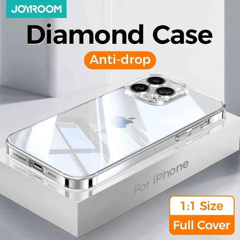Joyroom Phone Clear Case For iPhone 16 15 14 Pro Max Lens Protection Transparent Cover PC Anti-Yellow Case For iPhone 16 Pro Max