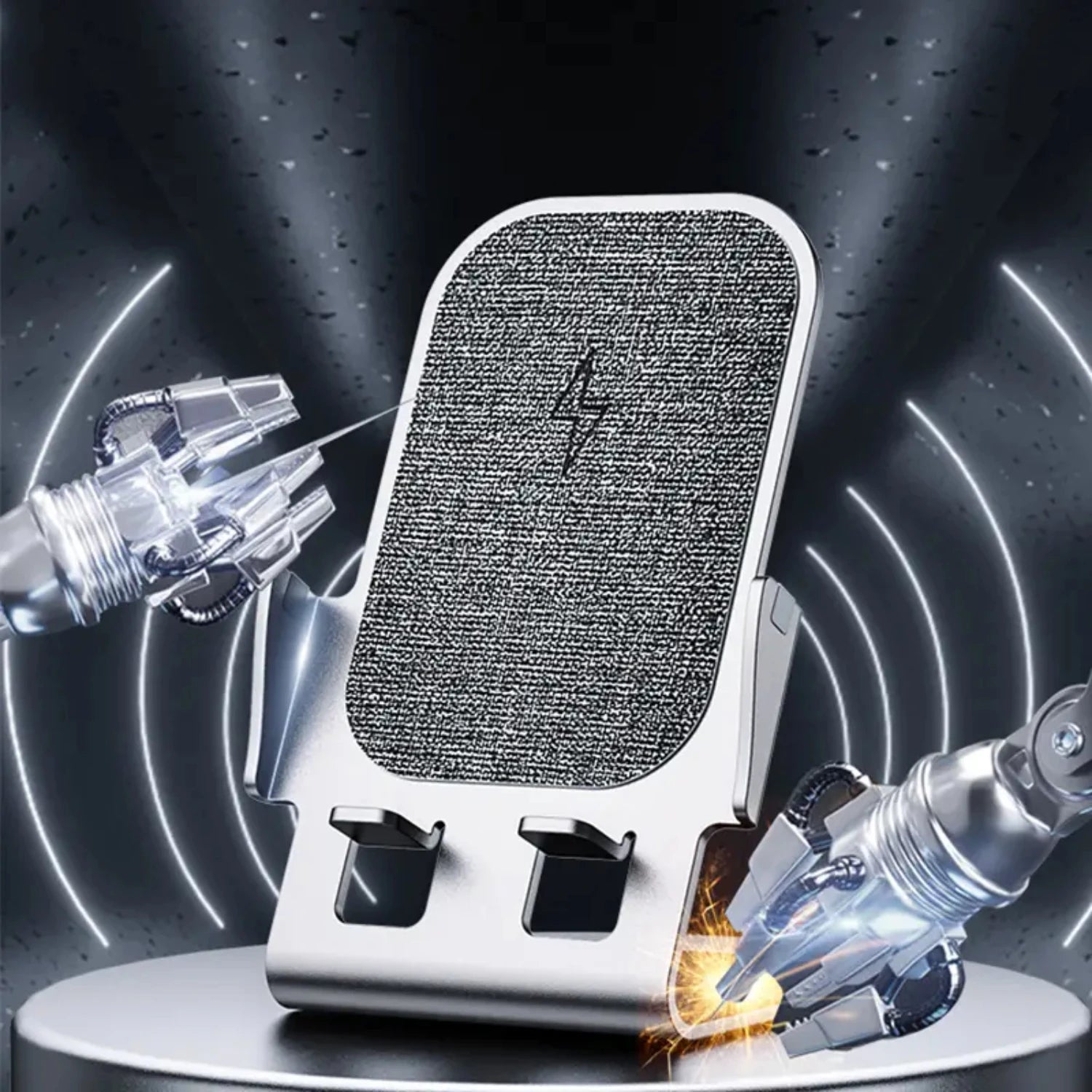 AZEADA Wireless Charger Stand 15W Fast Wireless Charging Station Ultra-Thin Aluminum Alloy Cell Phone Stands For IPhone 14/13/12