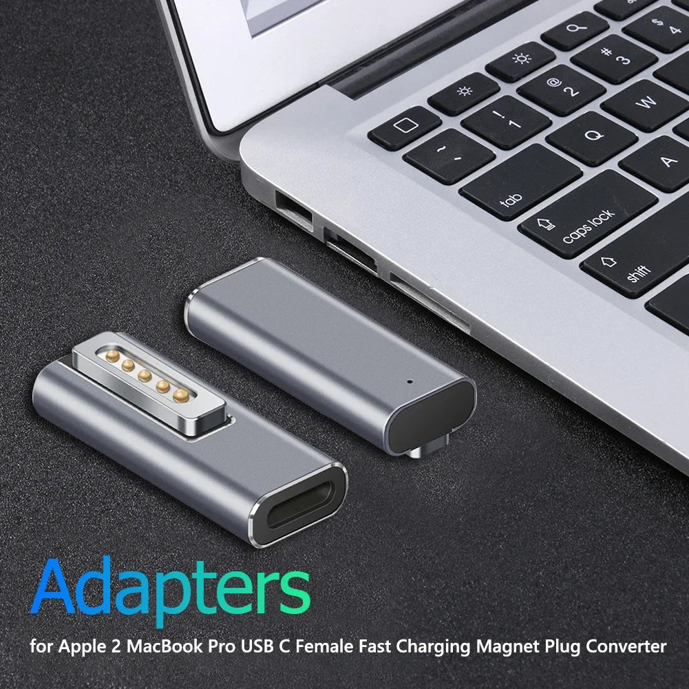 Type C Magnetic USB PD Adapter for Apple Magsafe 1 Magsafe 2 MacBook Pro USB C Female Fast Charging Magnet Plug Converter