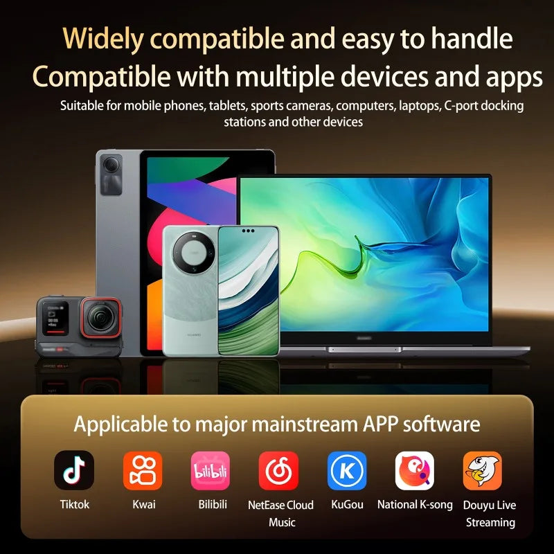 Wireless Lavalier Lapel Microphone For Oral Broadcasting and Vlogging AI Noise Reduction Plug and Play Mobile Phone Microphone