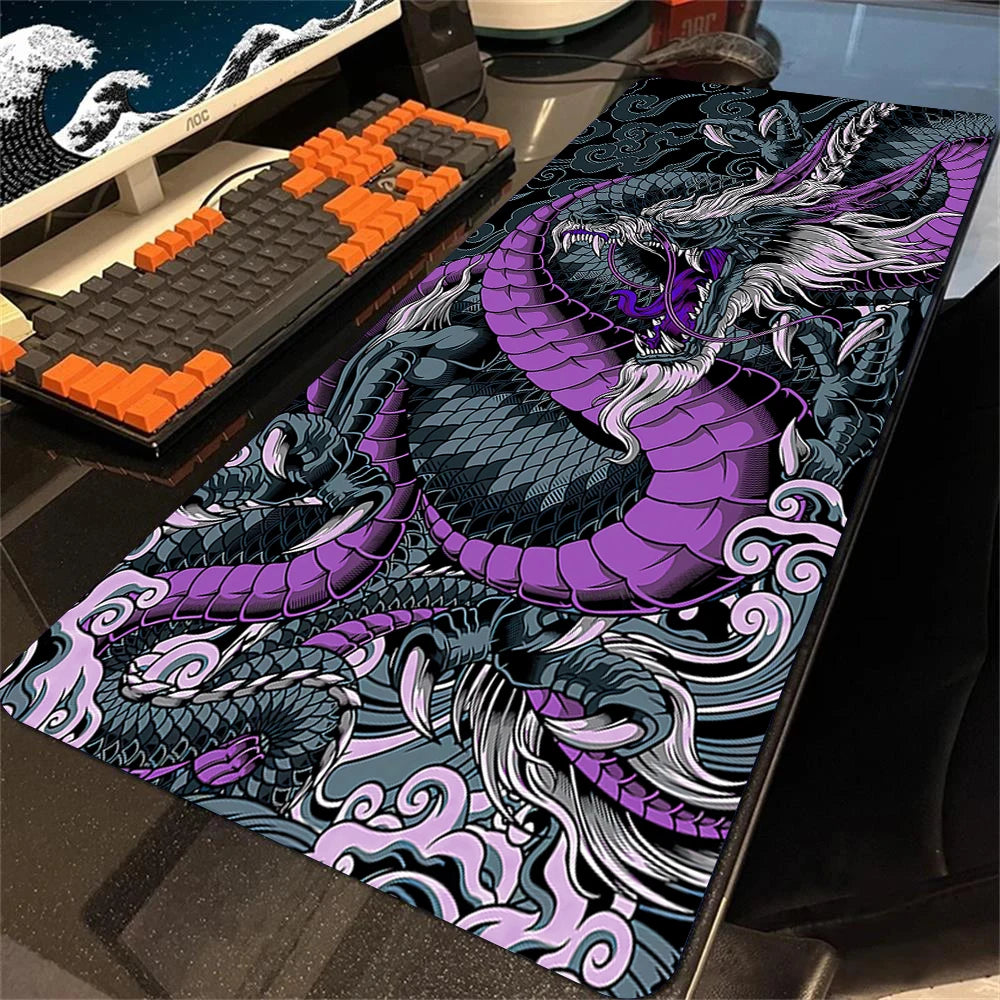Mouse Pads Black White Dragon Table Mats Computer Mousepad Company Big Deskmat 100x50cm Large Gamer Mousepads Gaming Mouse Mat